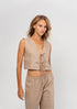 BASIC LINEN ELASTIC VEST